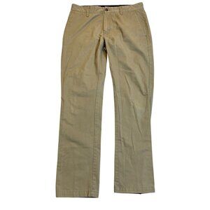 Volcom Mens Khaki Pants Size 31 Straight-Leg Cotton & Polyester Blend